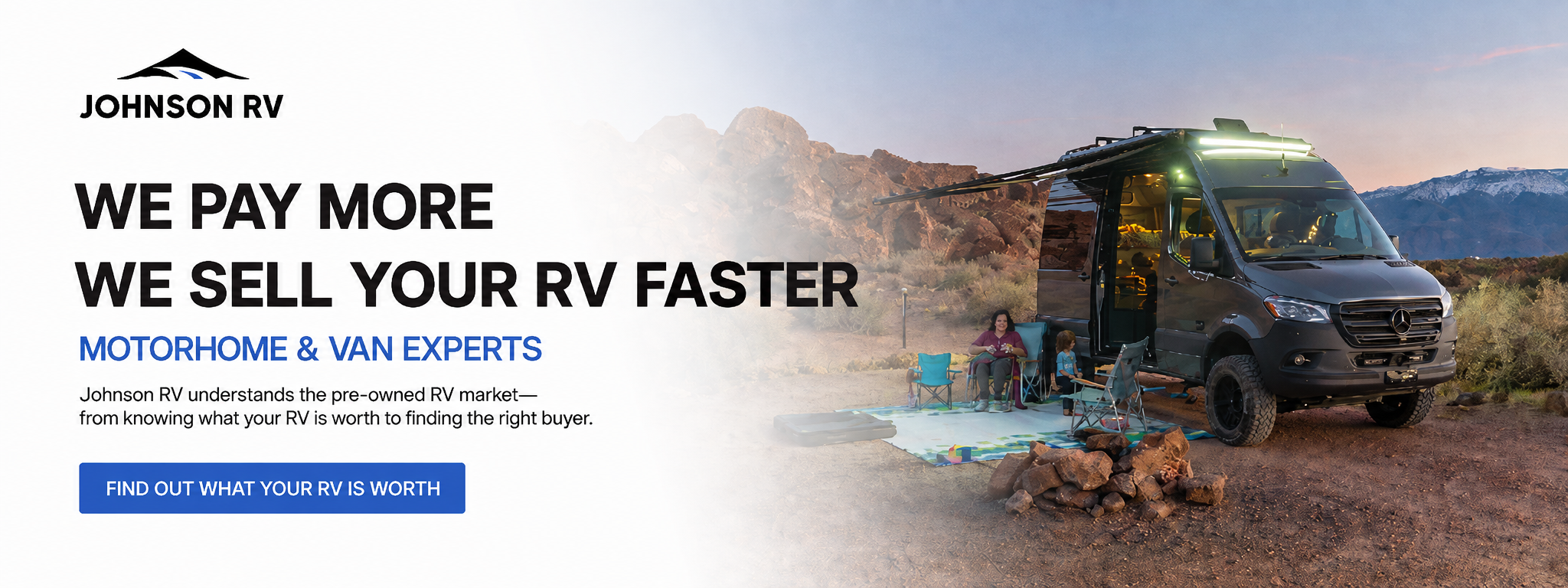 Sell your RV to Johnson RV — fast, fair valuation across Oregon and Washington